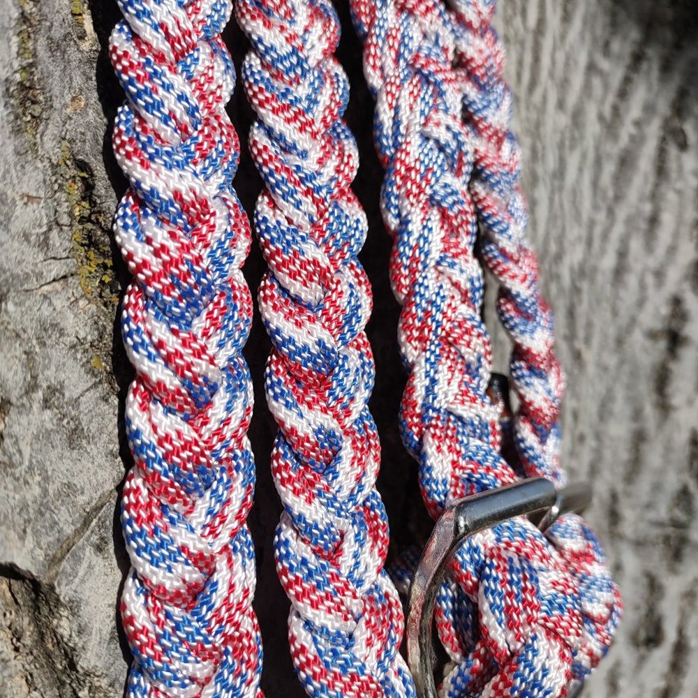 Red White and Blue Barrel Reins